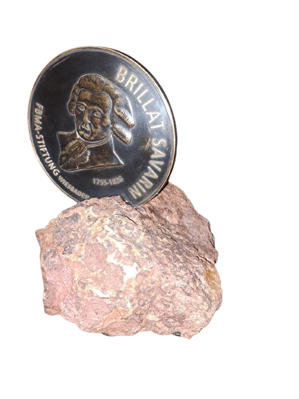 Brillat-Savarin-Plakette auf zum Plakettenträger passenden Stein